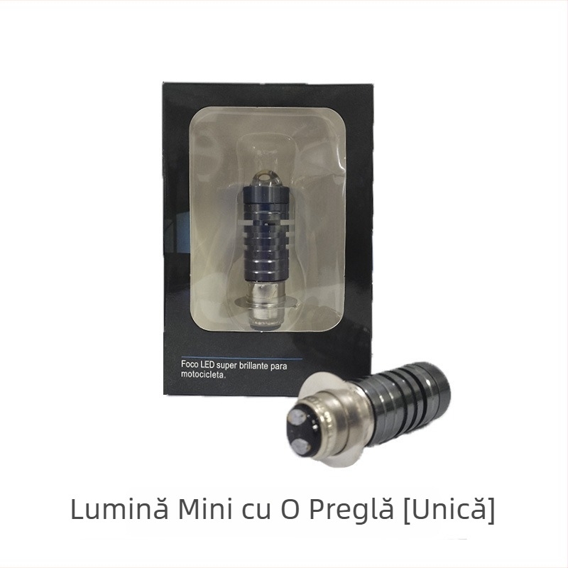 Far LED frontal pentru motociclete și vehicule electrice, cu lentilă, iluminare duală, carcasă din aluminiu, 12-80V, IP65