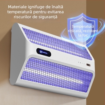 Lampă omorâtoare de țânțari cu încărcare Type-C, baterie încorporată 1001–1600 mAh, acoperire 41–60 m², LED, șoc electric