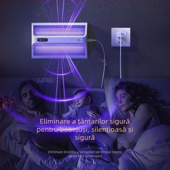 Lampă omorâtoare de țânțari cu încărcare Type-C, baterie încorporată 1001–1600 mAh, acoperire 41–60 m², LED, șoc electric