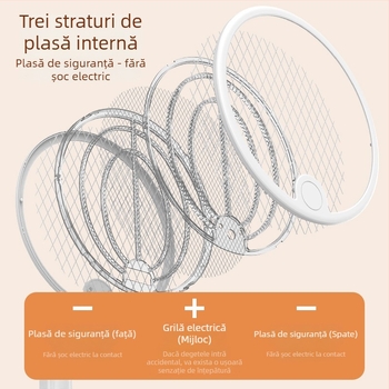 Ucigaș electric de țânțari, 2-în-1, cu captură și omor, pentru interior/exterior, baterie litiu reîncărcabilă 800-1200mAh, lumină UVA mov