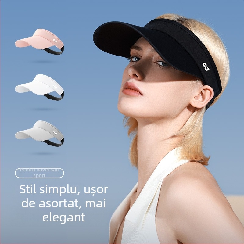 Pălărie de sport pentru exterior cu protecție UV, material Nylon/Spandex, logo imprimat, personalizabil, potrivit pentru alergare, ciclism și tenis