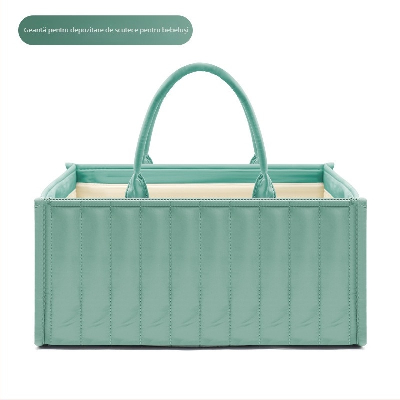 Geantă de depozitare a scutecelor, din bumbac, stil urban simplu, impermeabilă, pentru folosire acasă