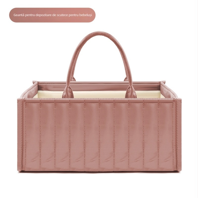 Geantă de depozitare a scutecelor, din bumbac, stil urban simplu, impermeabilă, pentru folosire acasă