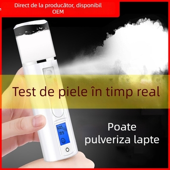 Dispozitiv portabil de frumusețe cu pulverizare rece, pulverizator facial, 1 viteză, carcasă ABS, timp de ceață până la 10 secunde