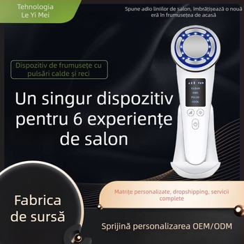 Dispozitiv de îngrijire facial acasă cu rejuvenare prin fotoni și microcurent – Curățare, Albire, Reducerea ridurilor, Întinerire a pielii, Lumină colorată; Portabil; Rezistent la apă IPX1