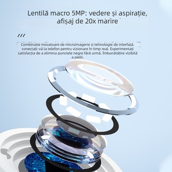 Instrument optic pentru eliminarea punctelor negre — rotație electrică, carcasă ABS, 3 viteze, curățare pori