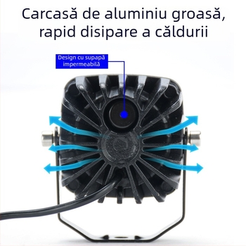 Proiector laser pentru mașini și motociclete, LED 70W, 12/24V, IP68, carcasă din aluminiu