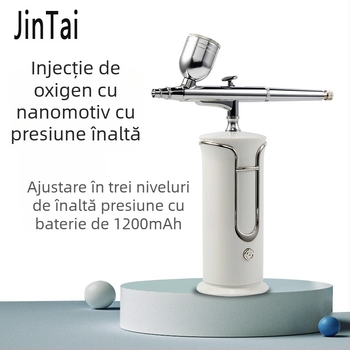 Dispozitiv portabil de injecție a oxigenului pentru hidratarea pielii, reîncărcabil, injecție nano de oxigen, atomizator cu aerograf, IPX4 rezistent la apă