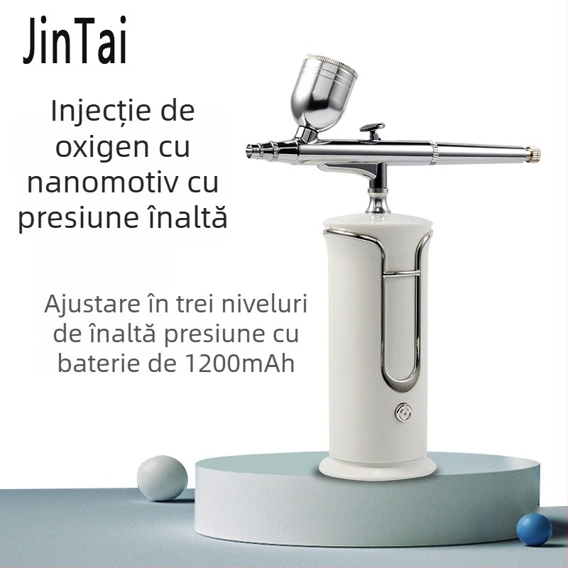 Dispozitiv portabil de injecție a oxigenului pentru hidratarea pielii, reîncărcabil, injecție nano de oxigen, atomizator cu aerograf, IPX4 rezistent la apă