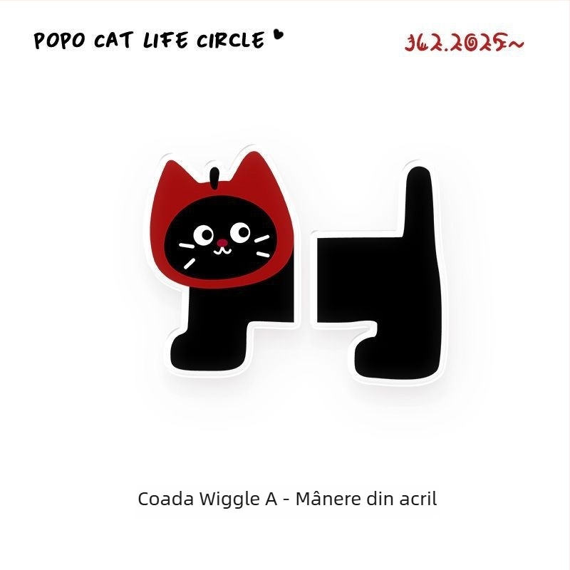 Mâner pentru sertar și ușă de dulap cu cap de pisică, design animat pentru garderoba copiilor, finisaj lucios, brand Unique, stil chinezesc