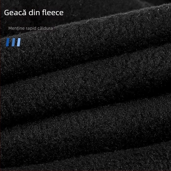 Șapcă sport cu orificiu pentru ochelari, căptușită cu fleece, poliester/fleece, unisex adulți, pentru exterior