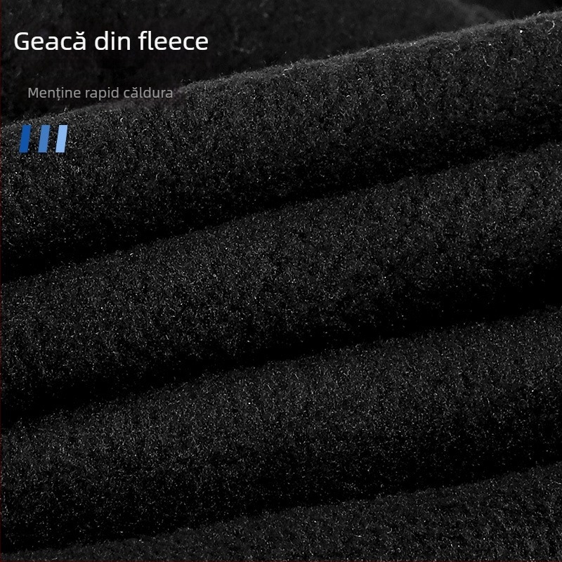 Șapcă sport cu orificiu pentru ochelari, căptușită cu fleece, poliester/fleece, unisex adulți, pentru exterior