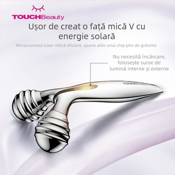 TOUCHBeauty Rendering Masaj facial cu microcurent, alimentat prin cablu, portabil, roller pentru față și corp, IPX3 rezistent la apă