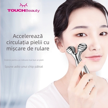 TOUCHBeauty Rendering Masaj facial cu microcurent, alimentat prin cablu, portabil, roller pentru față și corp, IPX3 rezistent la apă