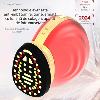 Dispozitiv facial cu microcurent pentru lifting și fermitate, eliminarea ridurilor și rejuvenarea pielii, LED, utilizare în casă, masaj multifuncțional