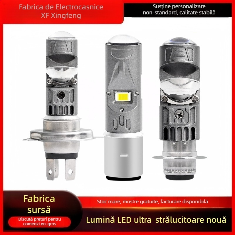 Far LED pentru motocicletă H4/H6/HS1/P15D/BA20D, 10W, aluminiu, 12–80V