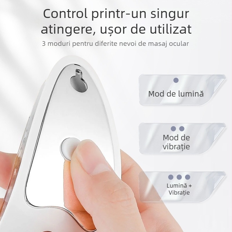 Masaj pentru ochi - Portabil, pentru uz casnic, baterie încorporată 300–500 mAh, vibrație și terapie cu lumină