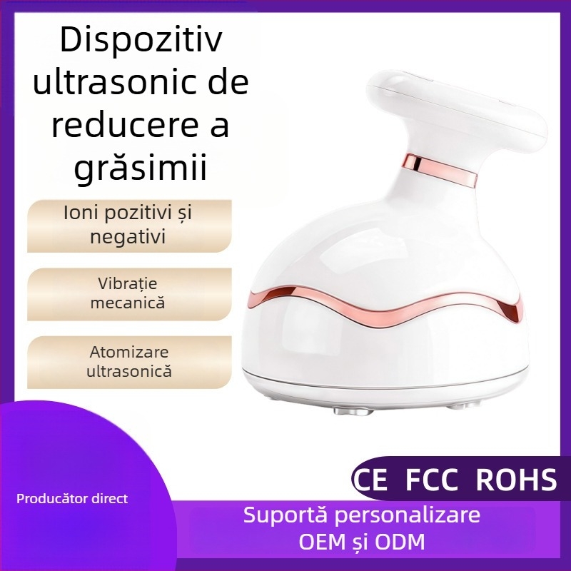 Dispozitiv portabil RF pentru înfrumusețare, arderea grăsimilor prin atomizare ultrasonică și ionizare, baterie încorporată 1200–2000 mAh, clasă IPX0