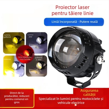 Far LED pentru motocicletă/vehicul electric, cu lentilă focală, 18W, DC12-80V, IP65, carcasă din aluminiu, Hongke