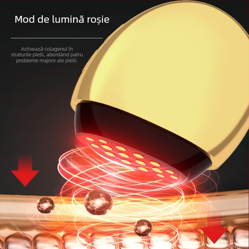 Dispozitiv de înfrumusețare facial cu radiofrecvență – anti-riduri, rejuvenare a pielii, albire; portabil, IPX7 rezistent la apă