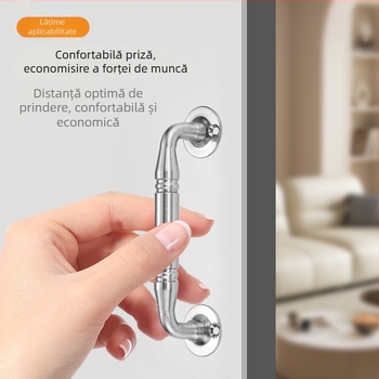 Mâner de ușă pentru dulap – oțel inoxidabil, formă bară, finisaj periat, montaj pe suprafață, pentru dulapuri și garderobă, stil modern minimalist