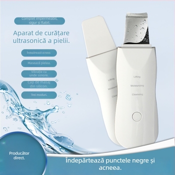 Dispozitiv ultrasonic de curățare a porilor cu curățare ionic, portabil pentru uz casnic, instrument pentru îndepărtarea acneei, IPX4, baterie 500–800 mAh