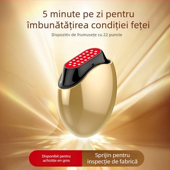Dispozitiv facial LED pentru uz casnic cu lifting, masaj, vibrație și încălzire, tehnologie cu colagen, albire și rejuvenare a pielii, IPX7 rezistent la apă, baterie încorporată 1200-2000 mAh