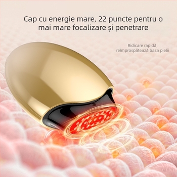 Dispozitiv facial LED pentru uz casnic cu lifting, masaj, vibrație și încălzire, tehnologie cu colagen, albire și rejuvenare a pielii, IPX7 rezistent la apă, baterie încorporată 1200-2000 mAh