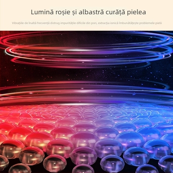 Dispozitiv facial LED pentru uz casnic cu lifting, masaj, vibrație și încălzire, tehnologie cu colagen, albire și rejuvenare a pielii, IPX7 rezistent la apă, baterie încorporată 1200-2000 mAh