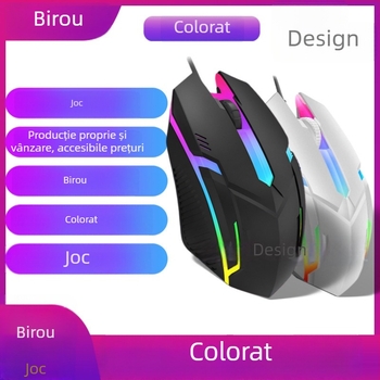 JM318 mouse optic cu fir pentru gaming, USB, 1600 DPI, 4 butoane