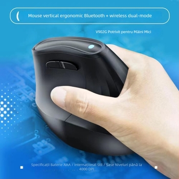 Mouse vertical optic ergonomic - wireless USB/Bluetooth dual mode, 4000 DPI, 6 taste, model V902