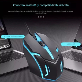 Mouse de gaming, cablu USB, senzor optic, model X1djsb, brand Nothing