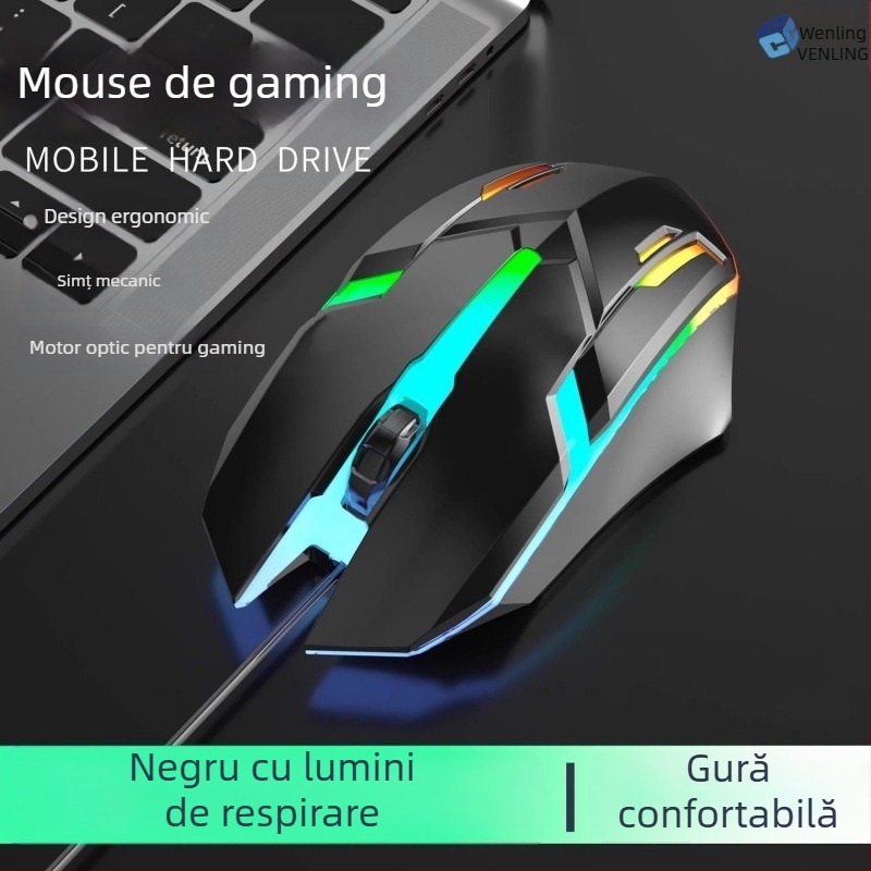 Mouse de gaming, cablu USB, senzor optic, model X1djsb, brand Nothing