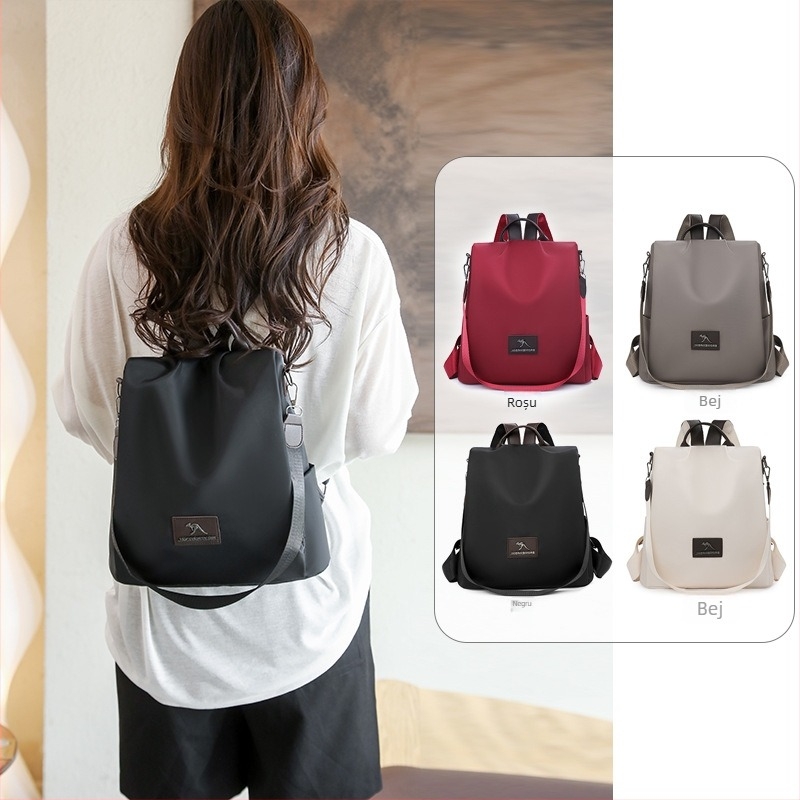 Rucsac cu capacitate mare, Oxford, stil urban minimalist, design anti-furt, buzunar ascuns cu fermoar.