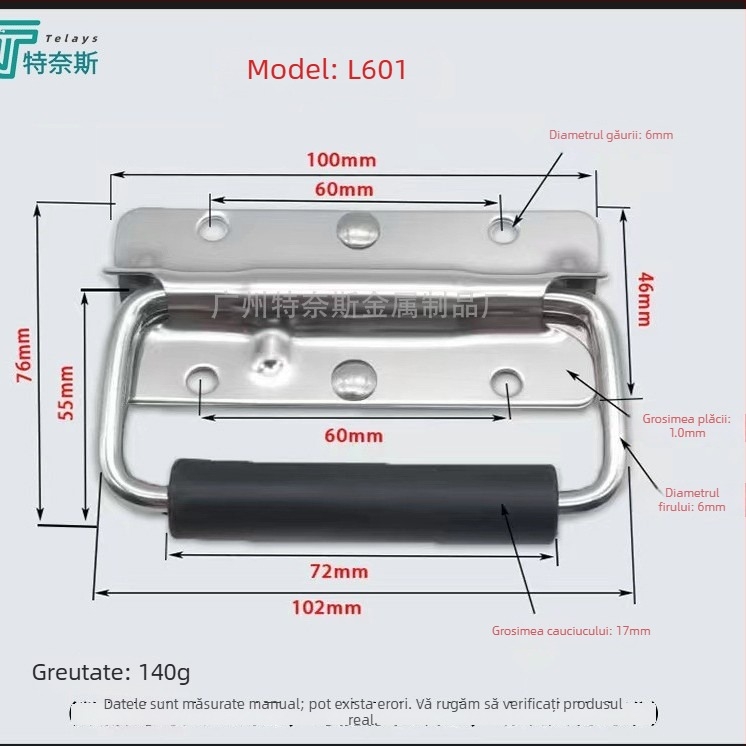 Mâner cu arc pentru ușile de dulap (oțel inoxidabil 304, finisaj cromat, model: mâner cu arc, marcă: Trimis)