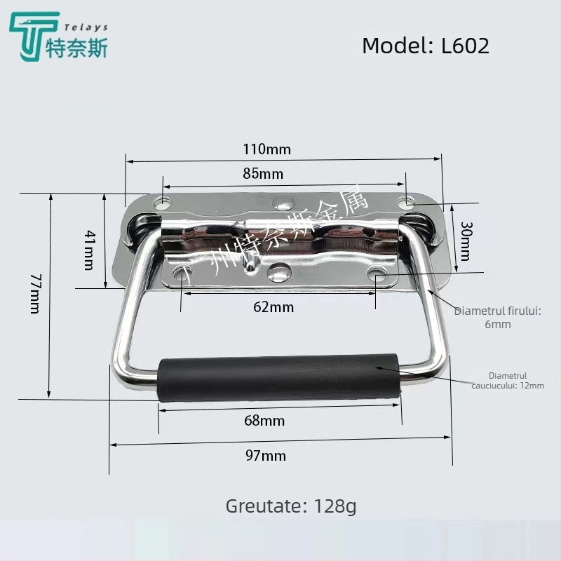 Mâner cu arc pentru ușile de dulap (oțel inoxidabil 304, finisaj cromat, model: mâner cu arc, marcă: Trimis)