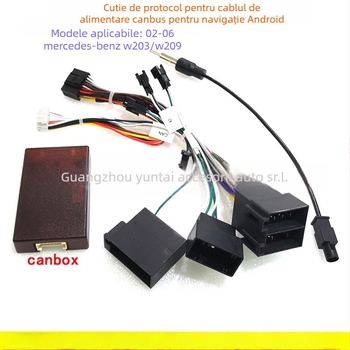 Cablu de alimentare pentru navigație Android pentru Mercedes-Benz W203/W209/S320/R350/B200/W211 – BN-02, Cupru pur, Evoresn/Yisen