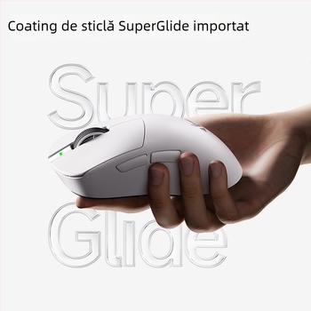 Mouse de gaming cu conexiune cablată și wireless 2.4G, senzor PAW3950, 42000 DPI, ergonomic pentru mâna dreaptă
