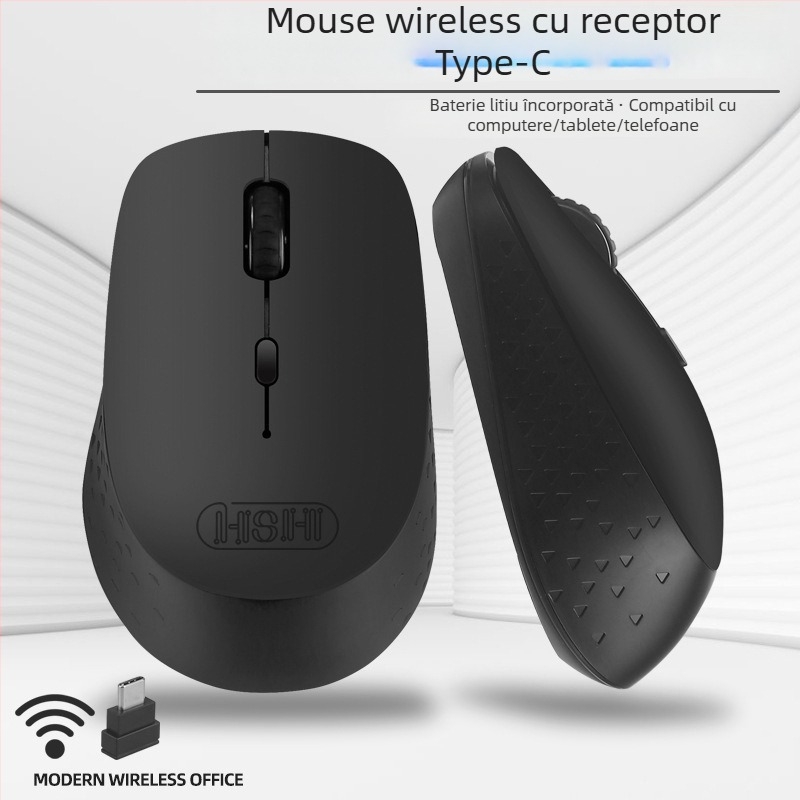 Mouse fotoelectric wireless cu interfață USB, 2.4GHz, 1600dpi, 4 butoane