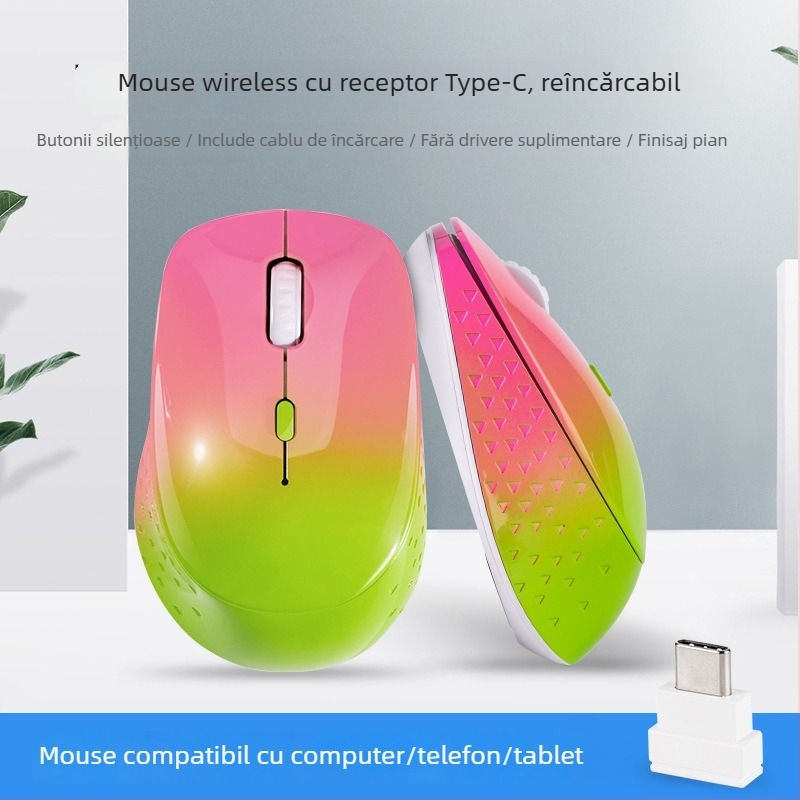 Mouse fotoelectric wireless cu interfață USB, 2.4GHz, 1600dpi, 4 butoane