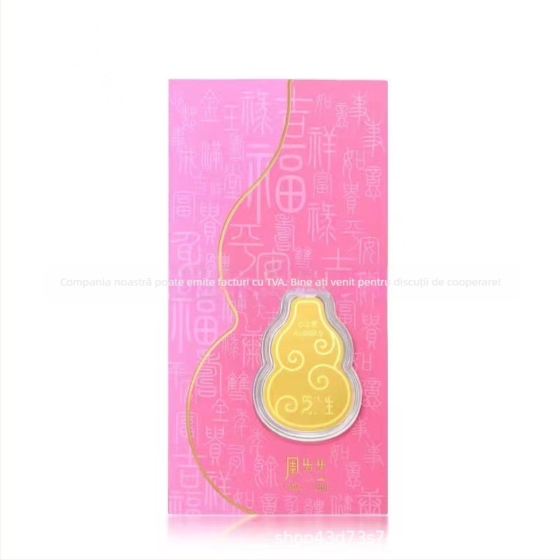 Monedă de aur L-01 — Wanxinjia Jewelry, Aur 999 Fin, În formă de dovleac, Stil Chinezesc