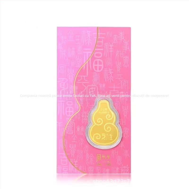 Monedă de aur L-01 — Wanxinjia Jewelry, Aur 999 Fin, În formă de dovleac, Stil Chinezesc