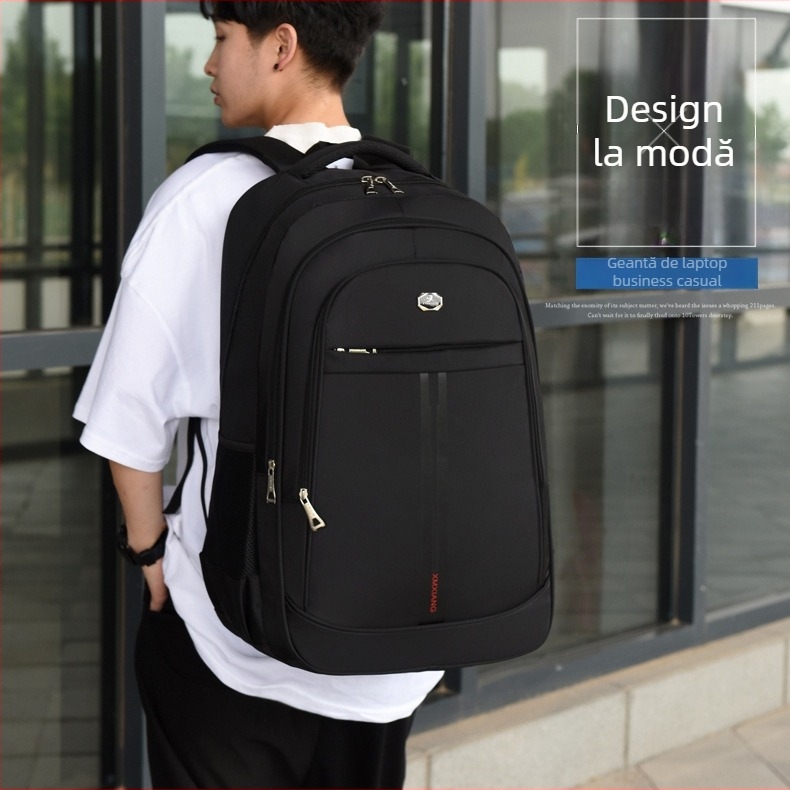 Rucsac unisex pentru afaceri, capacitate 56-75 L, material Oxford, curele cu pernă de aer, căptușeală poliester