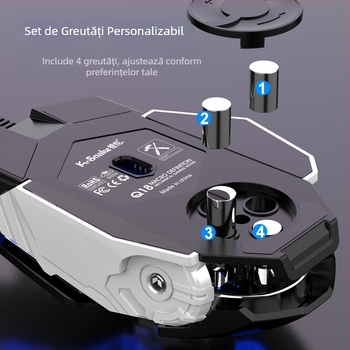 MOUSE DE GAMING Q18, cablat, senzor optic, 5600dpi, 9 butoane, ergonomic, 6 niveluri DPI, cablu 1.5m