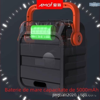 A9 Difuzor portabil Bluetooth pentru karaoke, cu microfon, pentru exterior, 12W, BT 5.0, 100Hz-20kHz, SNR ≥70dB, baterie încorporată