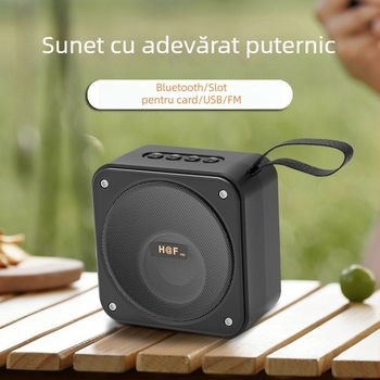 Boxă Bluetooth cu subwoofer, pentru exterior, compactă pătrată mini, 100 Hz–20 kHz, SNR ≥70 dB, IPX7, fără baterie încorporată