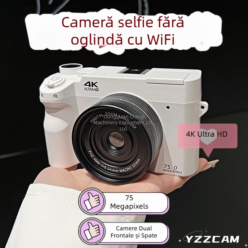 Cameră digitală cu peste 20 MP, stabilizare electronică a imaginii, obiectiv fix, baterie Li-ion, ecran HD