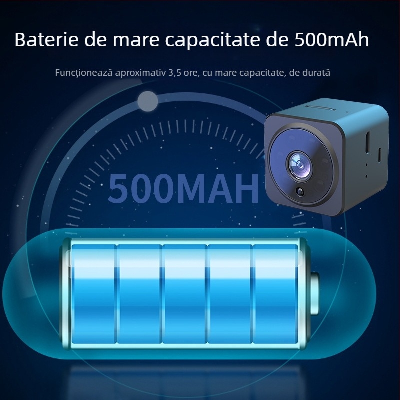 AS02 Cameră de supraveghere wireless cu viziune nocturnă 1080p, detecție de mișcare și stocare pe card TF