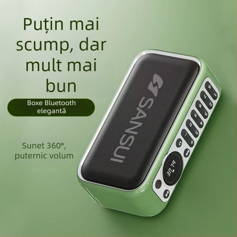 Boxă Bluetooth portabilă (Bluetooth 5.1) cu card USB/SD, radio FM, ieșire de 5W și baterie încorporată de 1000-1200 mAh