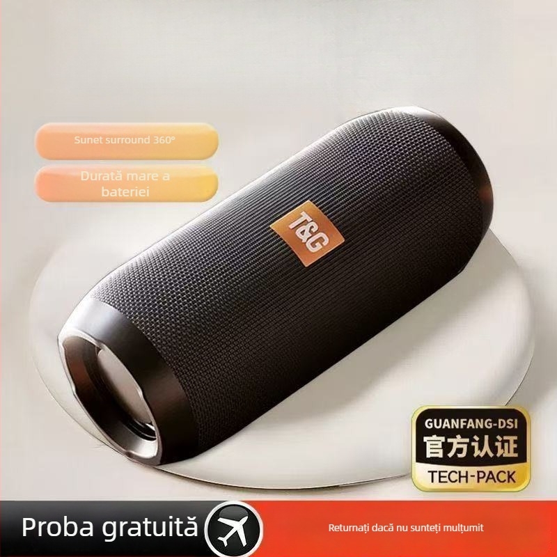 Difuzor Bluetooth cu subwoofer – difuzor portabil pentru exterior, IPX7 rezistent la apă, 100 Hz–20 kHz, SNR ≥70 dB, Bluetooth/3,5 mm/kartă de memorie conectare